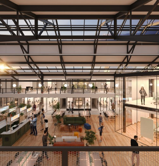 MoHo : Plan 3D de l'atrium